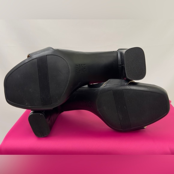 Naturalizer Women's “Joy” Black Leather 4” Heeled Sandal 0.5” platform S… - Picture 11 of 12